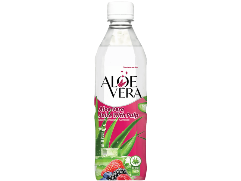 500ml Aloe Vera drink with pulp Berries flavor