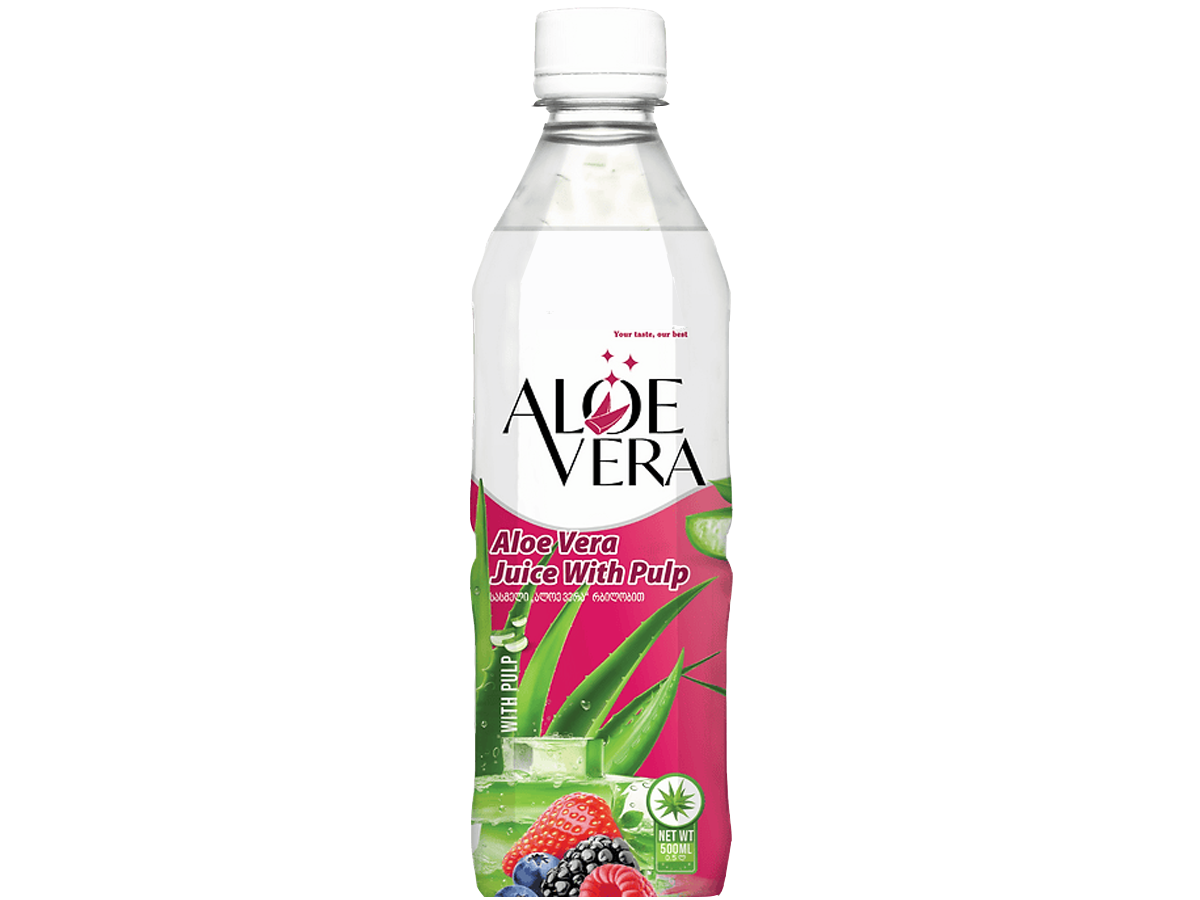 500ml Aloe Vera drink with pulp Berries flavor