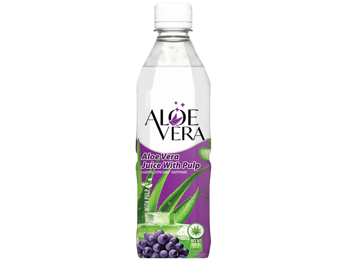 500ml Aloe Vera drink with pulp Grape flavor