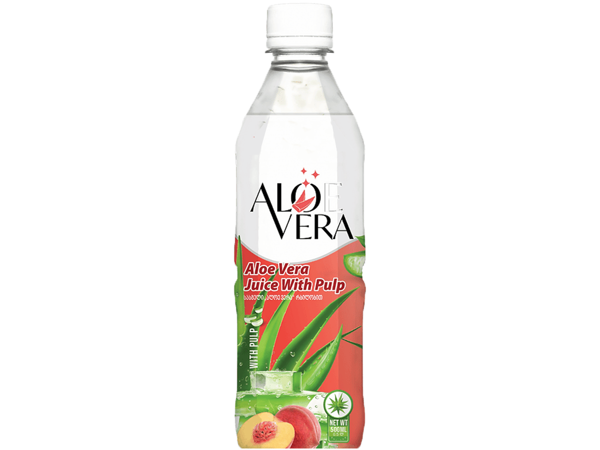 500ml Aloe Vera drink with pulp Peach flavor