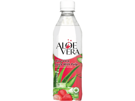 500ml Aloe Vera drink with pulp Strawberry flavor